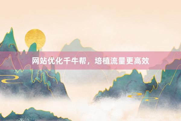 网站优化千牛帮，培植流量更高效